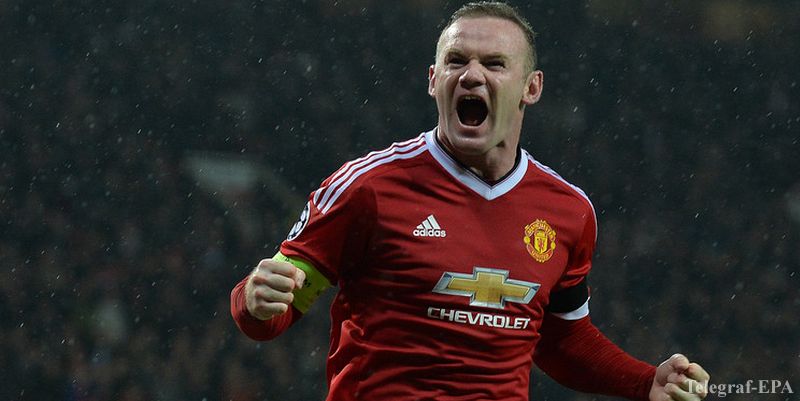 epa05009796 Manchester United's Wayne Rooney celebrates scoring the 1-0 goal during the UEFA Champions League Group B soccer match between Manchester United and CSKA Moscow held at the Old Trafford in Manchester, Britain, 03 November 2015. EPA/PETER POWELL