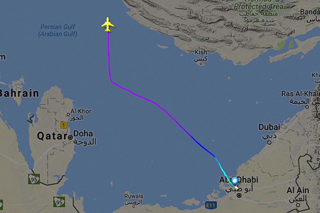 В воскресение вечером самолет Лукашенко вылетел в Минск. Фото: flightradar24.com 