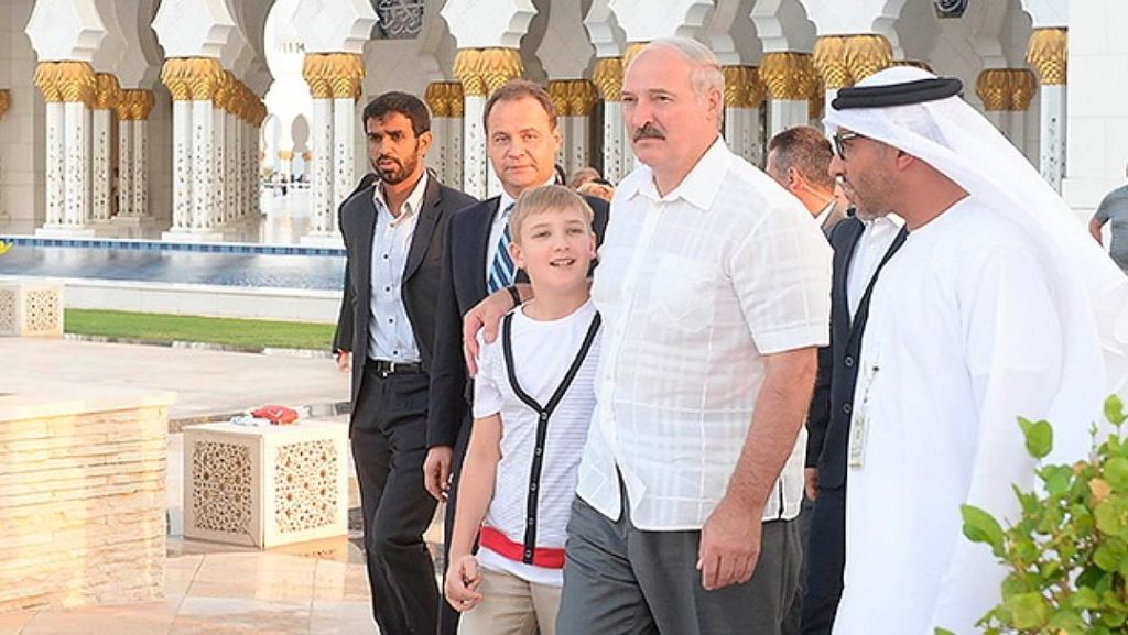 2 года назад президент взял в ОАЭ своего младшего сына Николая. Фото: БелТА. 