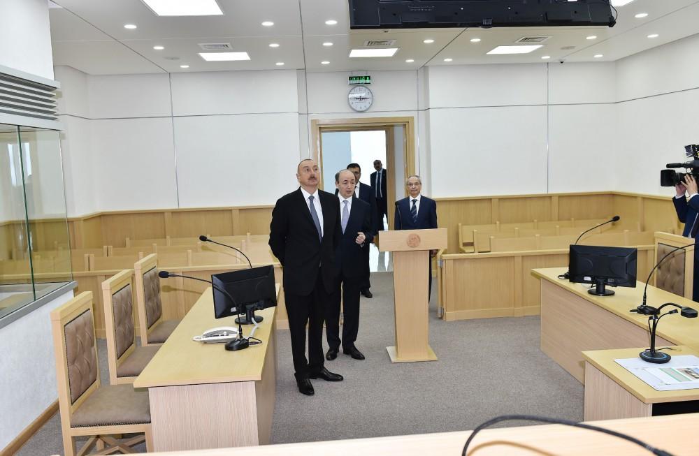 Ильхам Алиев открыл здание Наримановского районного суда