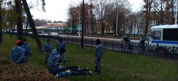 Массовые задержания в центре Москвы