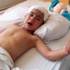 YYU KAMPUS ALANINDA KOPEKLERIN SALDIRISINA UGRAYAN VE AGIR YARALANAN 5 YASINDAKI MURATHAN BARKIN, YYU DURSUN ODABASI TIP MERKEZI'NDE TEDAVI ALTINA ALINDI. (FOTO: OSMAN BEKLEYEN/VAN-DHA)