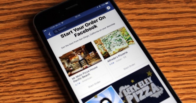 В Facebook появилась функция заказа еды из ресторанов