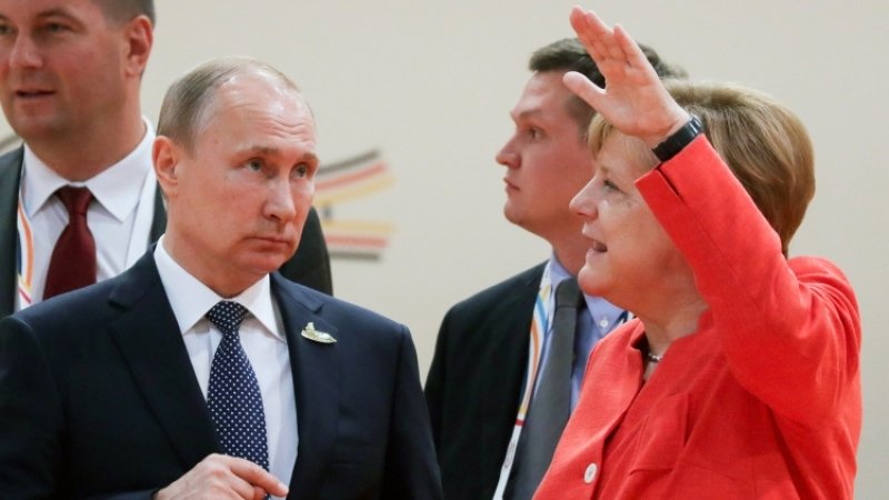 В Гамбурге проходит встреча Путина, Меркель и Макрона