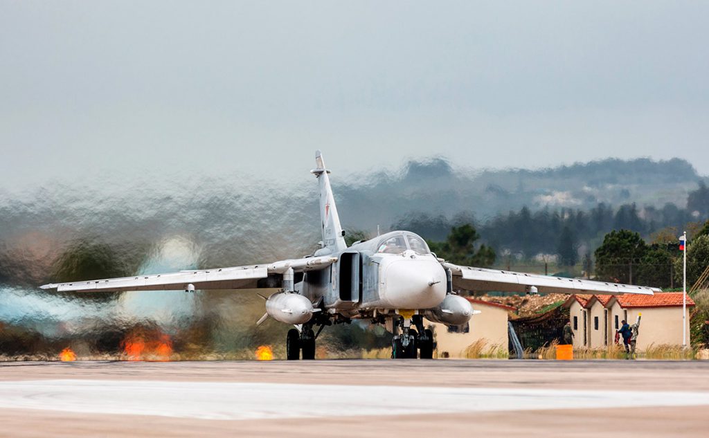 Российский бомбардировщик Су-24 разбился в Сирии