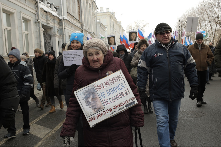 В Москве проходит акция памяти Немцова