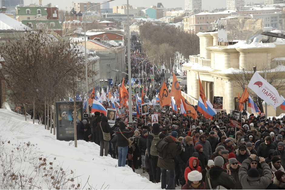В Москве проходит акция памяти Немцова