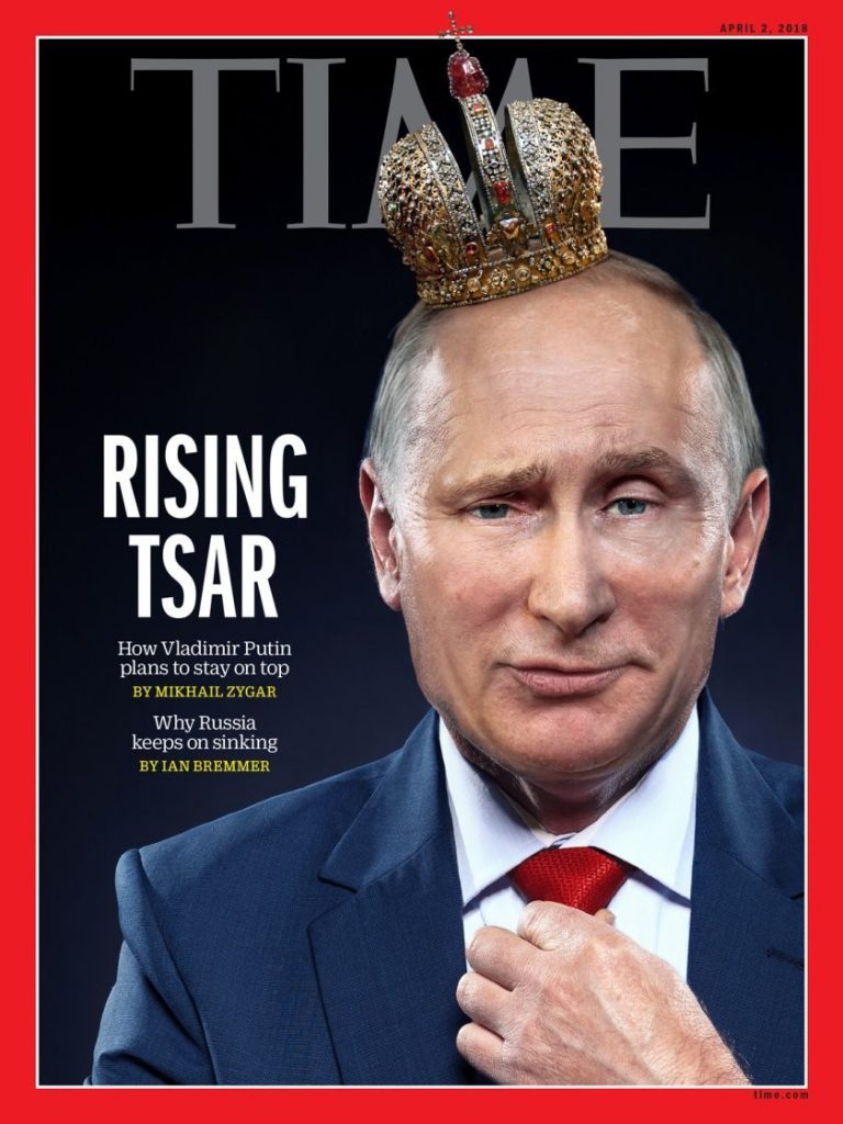 Путин с короной на голове появился на обложке Time