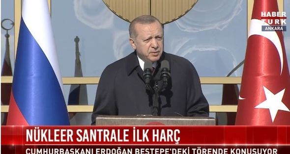 Путин и Эрдоган участвовали в церемонии начала строительства АЭС «Аккую»