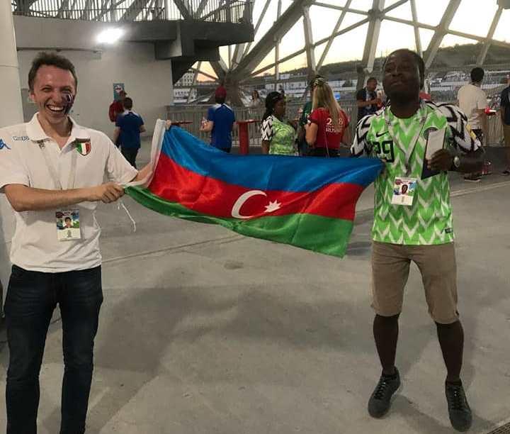 Фанат из Нигерии гордится тем, что он азербайджанец