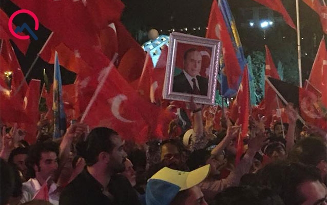 На митинге в Стамбуле подняли портреты Ильхама Алиева