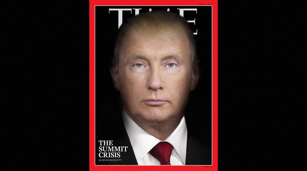 Путин и Трамп появились в одном лице на обложке Time