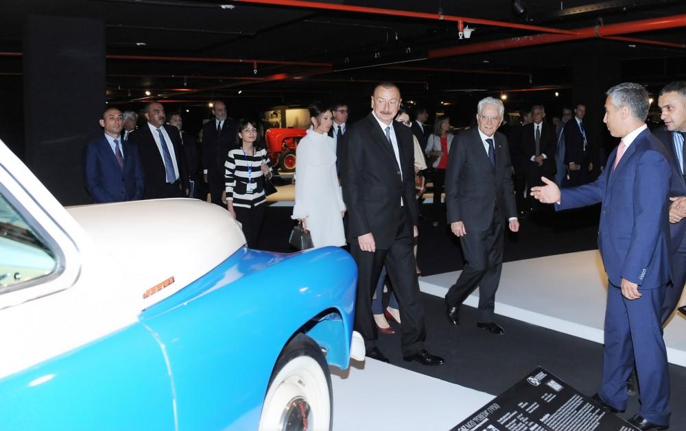 Ильхам Алиев и Серджо Матарелла на выставке "Сокровище вечности"