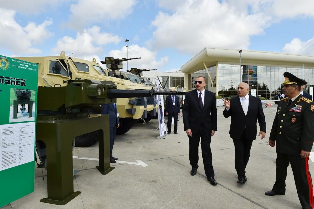 Ильхам Алиев на выставке ADEX-2018