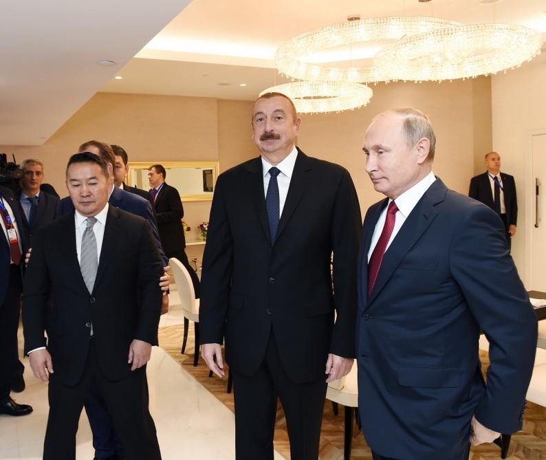 Алиев и Путин посмотрели поединки ЧМ по дзюдо в Баку