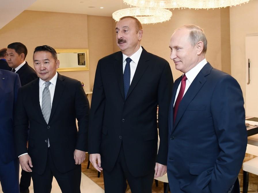 Алиев и Путин посмотрели поединки ЧМ по дзюдо в Баку