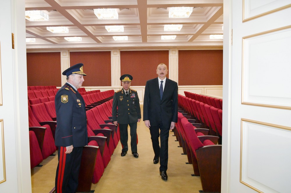 Ильхам Алиев принял участие в открытии нового учебного здания в Полицейской академии