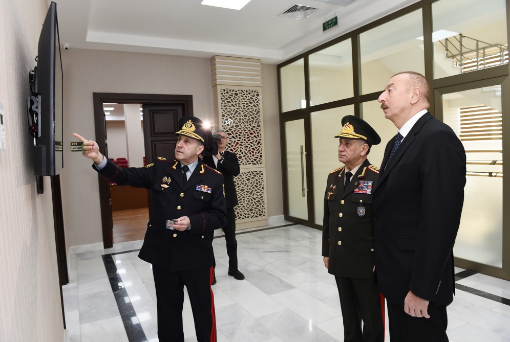 Ильхам Алиев принял участие в открытии нового учебного здания в Полицейской академии