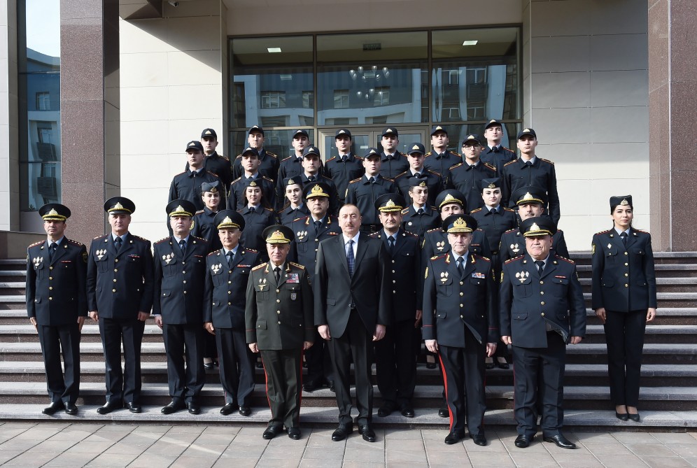 Ильхам Алиев принял участие в открытии нового учебного здания в Полицейской академии