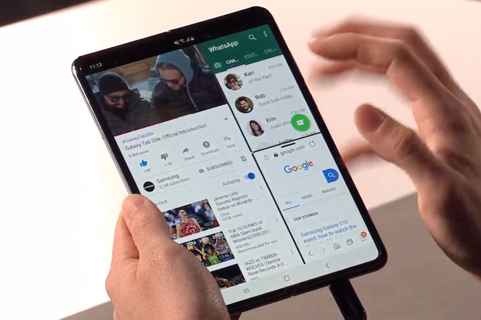 Samsung представила смартфон Galaxy Fold со сгибаемым экраном и шестью камерами