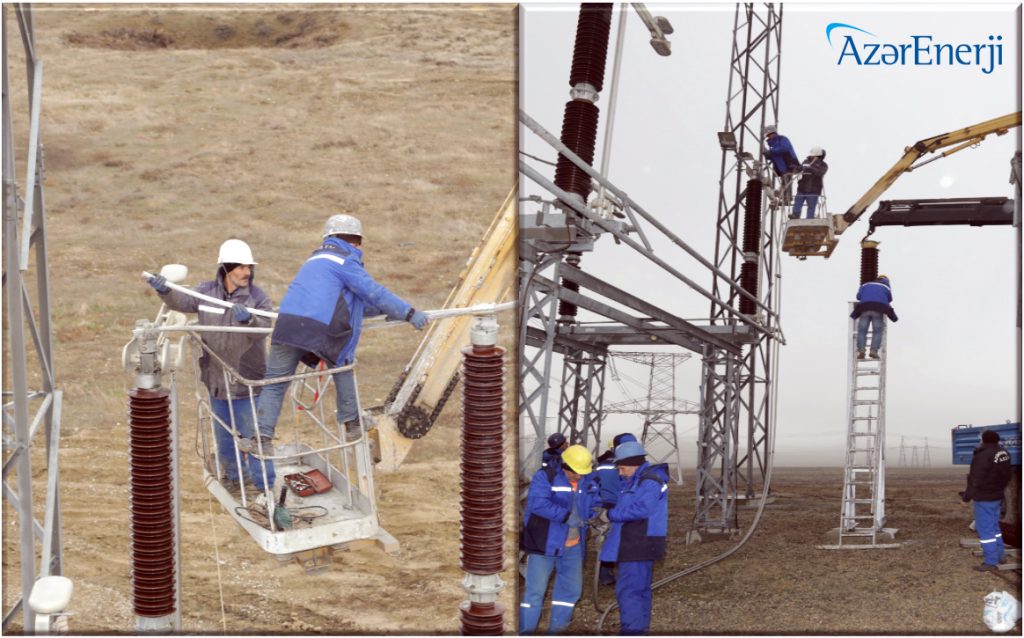 АО «Азерэнержи» реконструирует высоковольтные линии электропередач системного значения