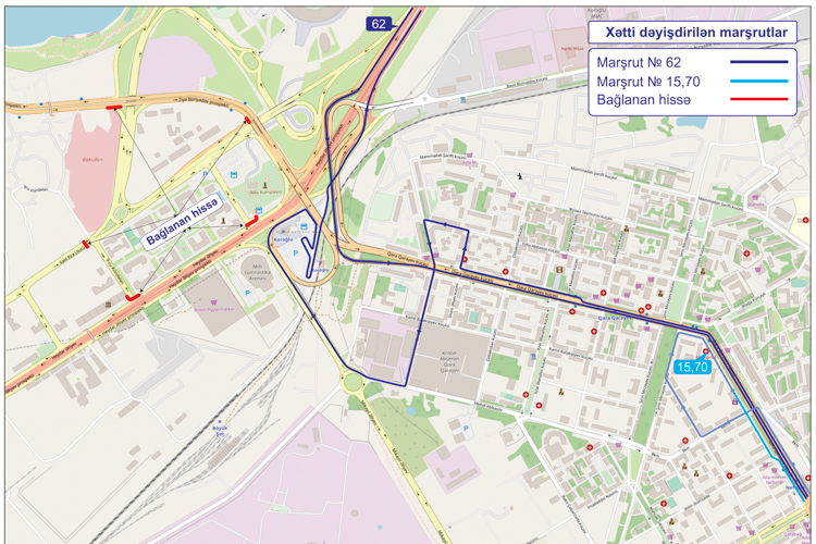 В Баку меняется схема движения автобусов (схема)