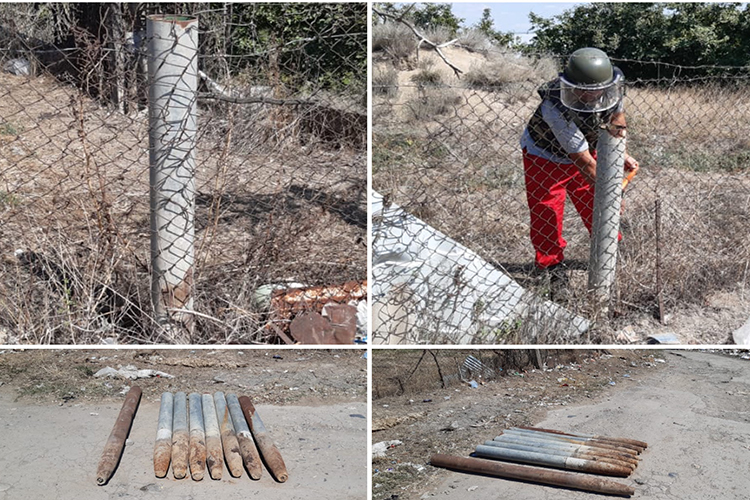 В Агстафе найдены ракеты с взрывчатым веществом