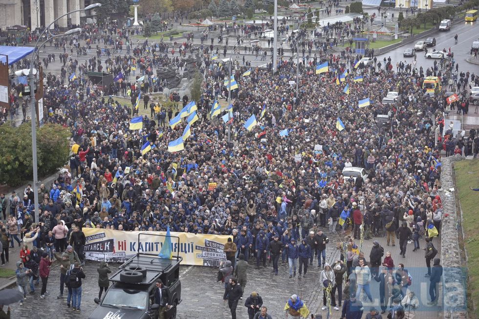 По всей Украине прошла волна протестов против капитуляции страны
