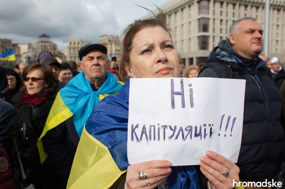 По всей Украине прошла волна протестов против капитуляции страны