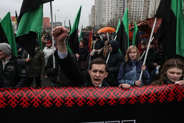 Шествие «Русского марша» по Москве