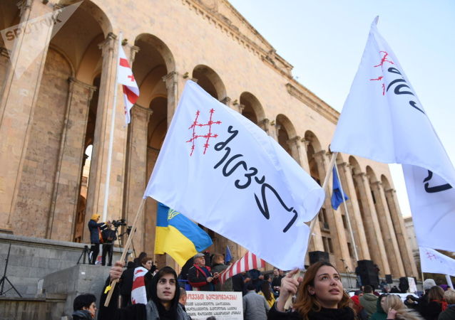 Массовые акции протеста в Тбилиси