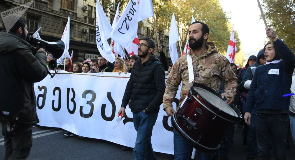 Массовые акции протеста в Тбилиси
