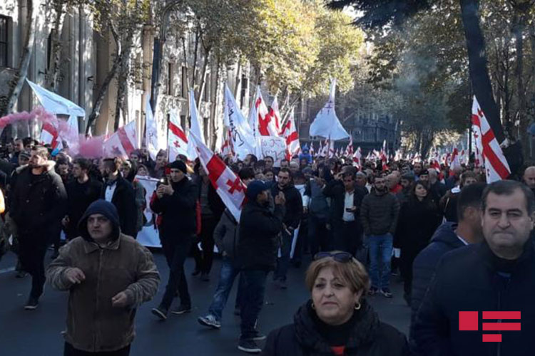 Массовые акции протеста в Тбилиси