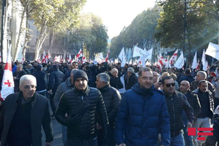 Массовые акции протеста в Тбилиси
