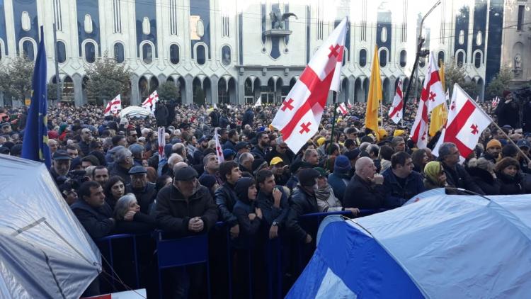 Массовые акции протеста в Тбилиси