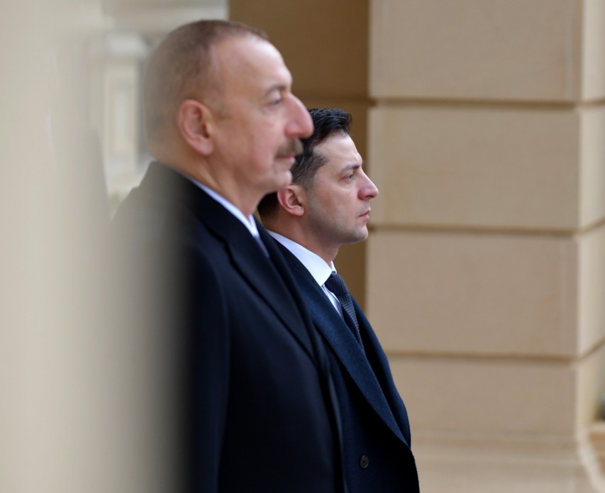 Встреча Ильхама Алиева и Владимира Зеленского в Баку