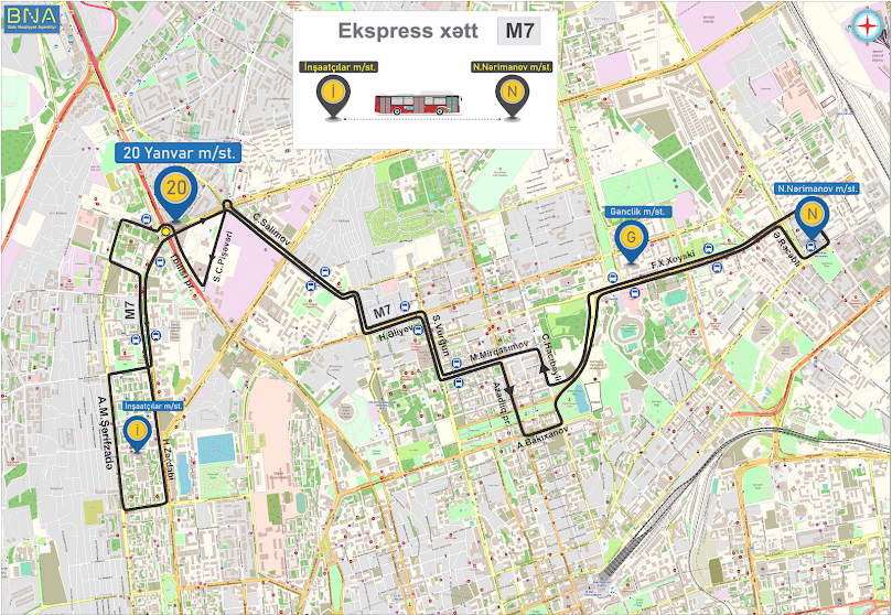 В Баку организуют еще 5 экспресс-маршрутов (схема)