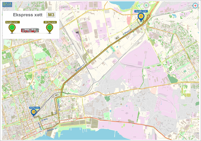 В Баку на экспресс-маршруте курсируют 18-метровые автобусы