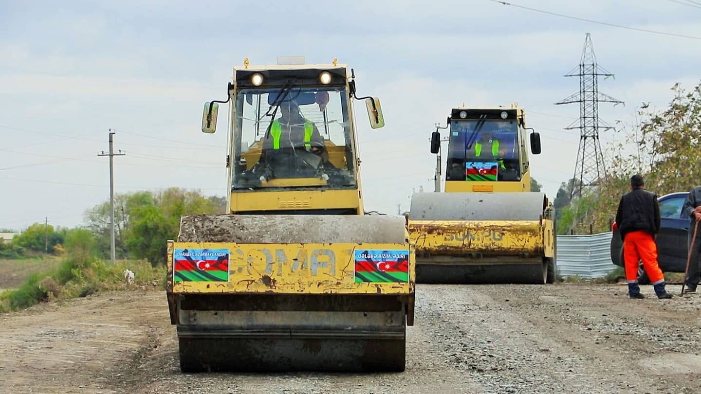 Началось восстановление дорог, ведущих в села Суговушан и Талыш: фото