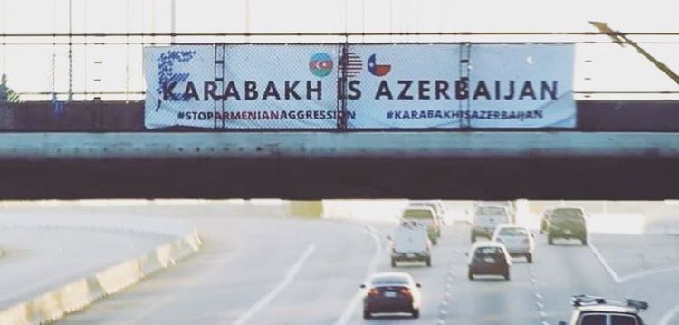 Наши соотечественники вывесили в Хьюстоне баннер «Карабах – Азербайджан»: фото