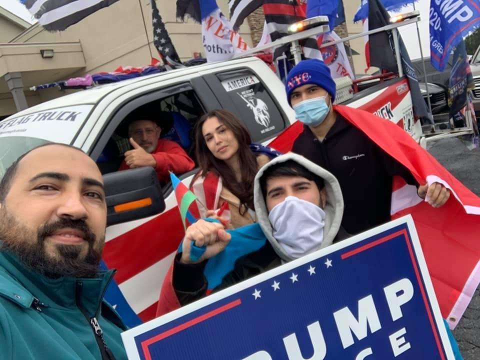 На предвыборной кампании Трампа наши соотечественники выразили протест против армянского террора в Гяндже