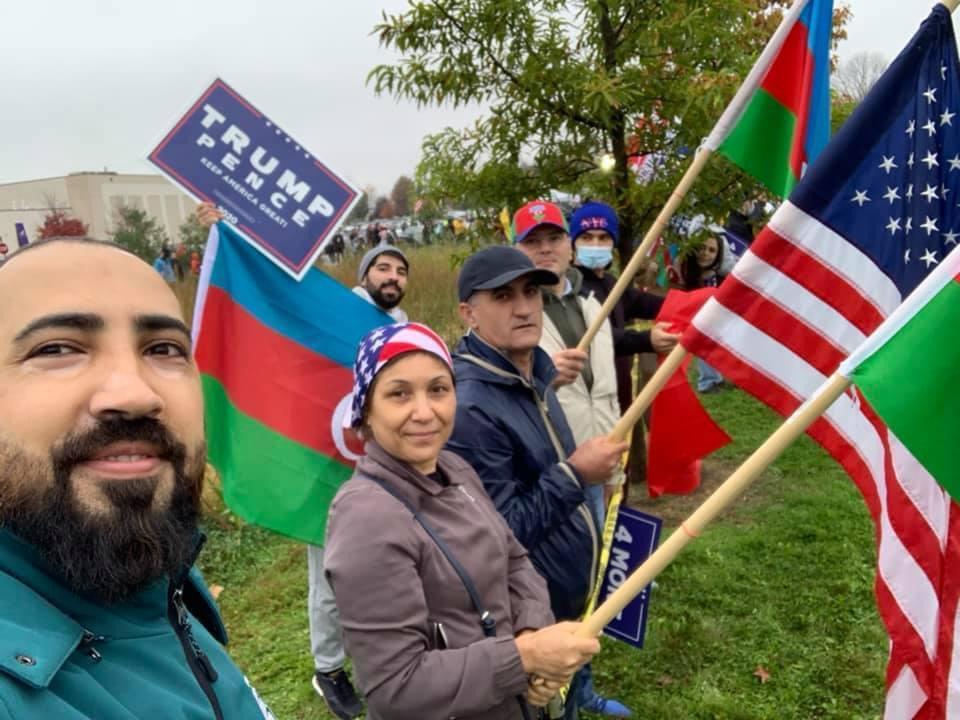 На предвыборной кампании Трампа наши соотечественники выразили протест против армянского террора в Гяндже
