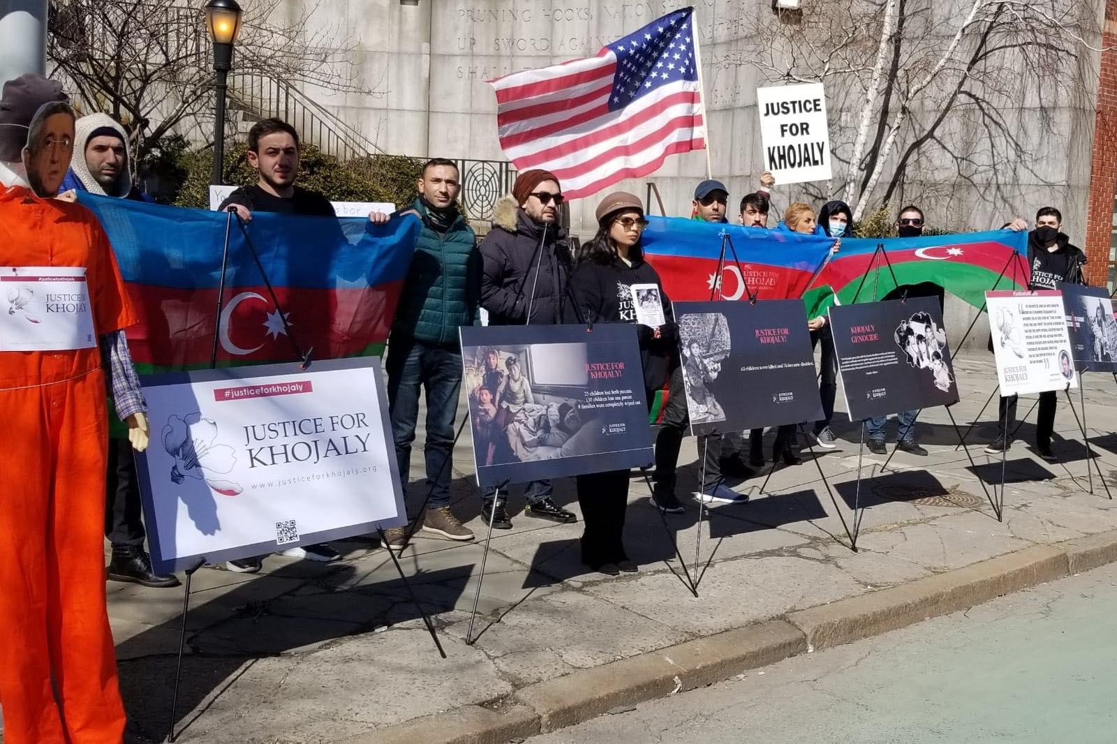 Перед зданием ООН организована выставка, посвященная Ходжалинскому геноциду