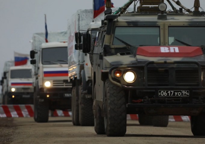 Российские миротворцы снова сопроводили колонну со стройматериалами в Кельбаджарский район