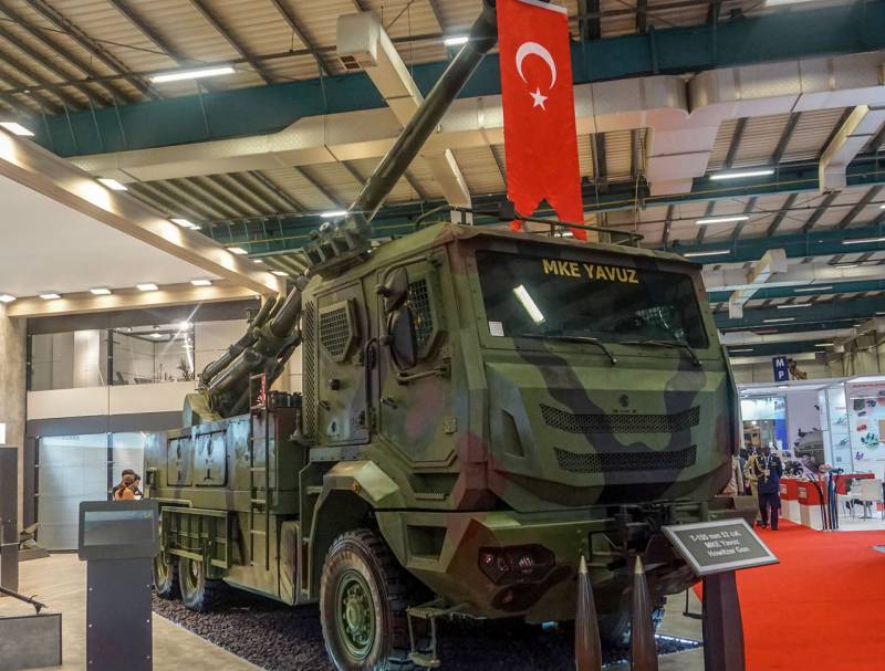 В Турции провели очередные испытания колёсной самоходной гаубицы Yavuz