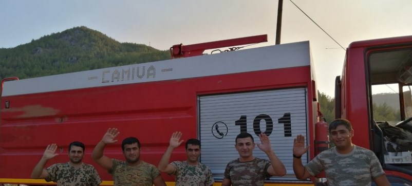 Силы МЧС Азербайджана потушили в Турции пожары в трех направлениях