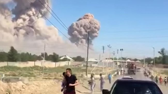 Более 500 тонн тротила хранилось на складах загоревшейся части в Казахстане