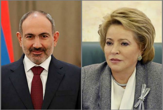 "Грапарак" : Матвиенко говоря о Пашиняне, заявила, что "мы молились, чтобы его переизбрали"