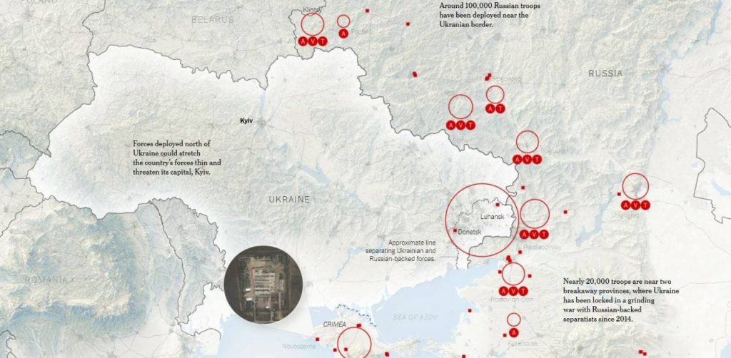New York Times: Российские войска окружили Украину с трех сторон и готовятся к вторжению