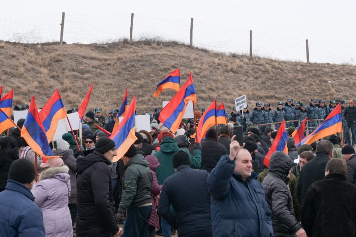 Антироссийская акция в Гюмри завершилась